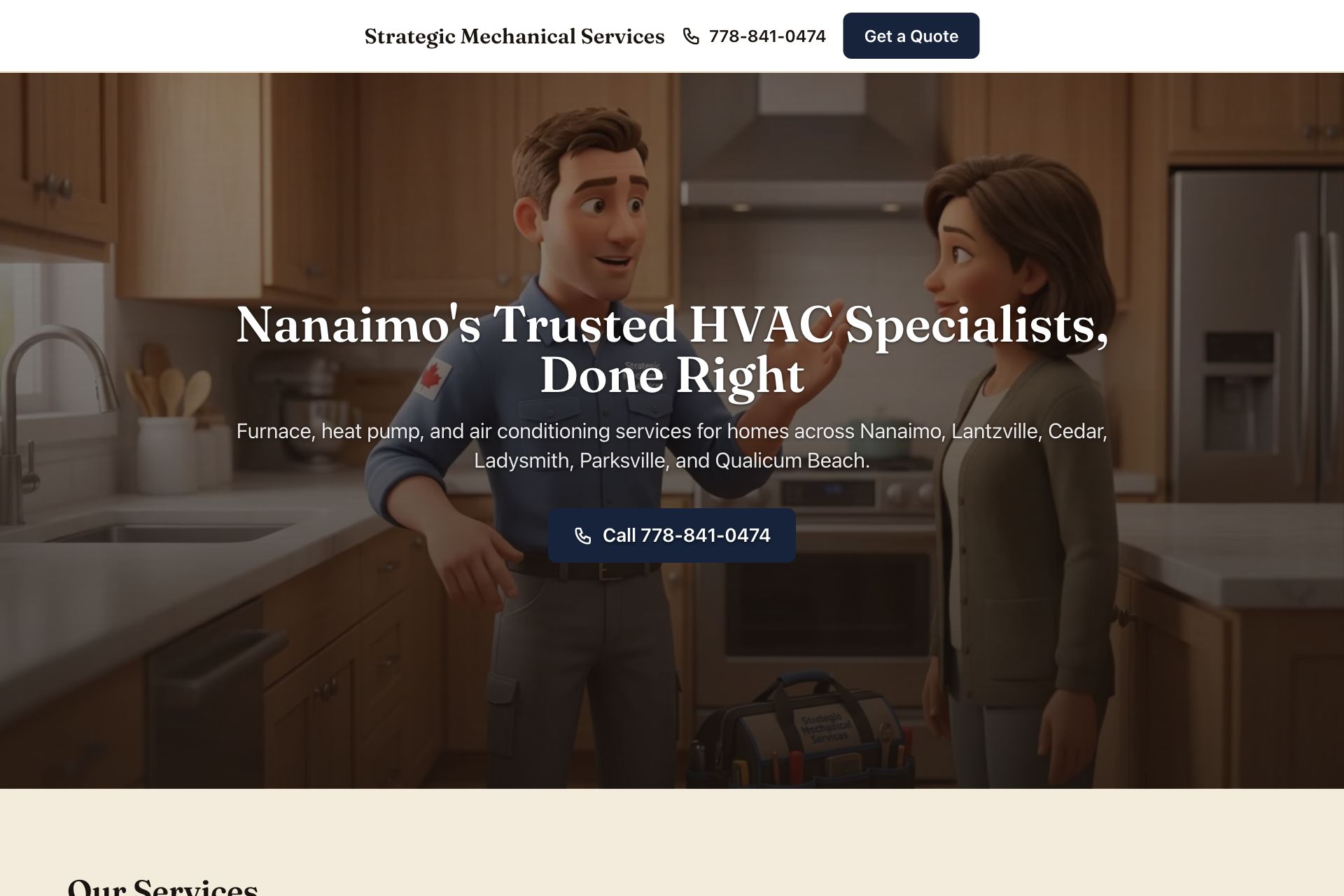 Strategic Mechanical website preview